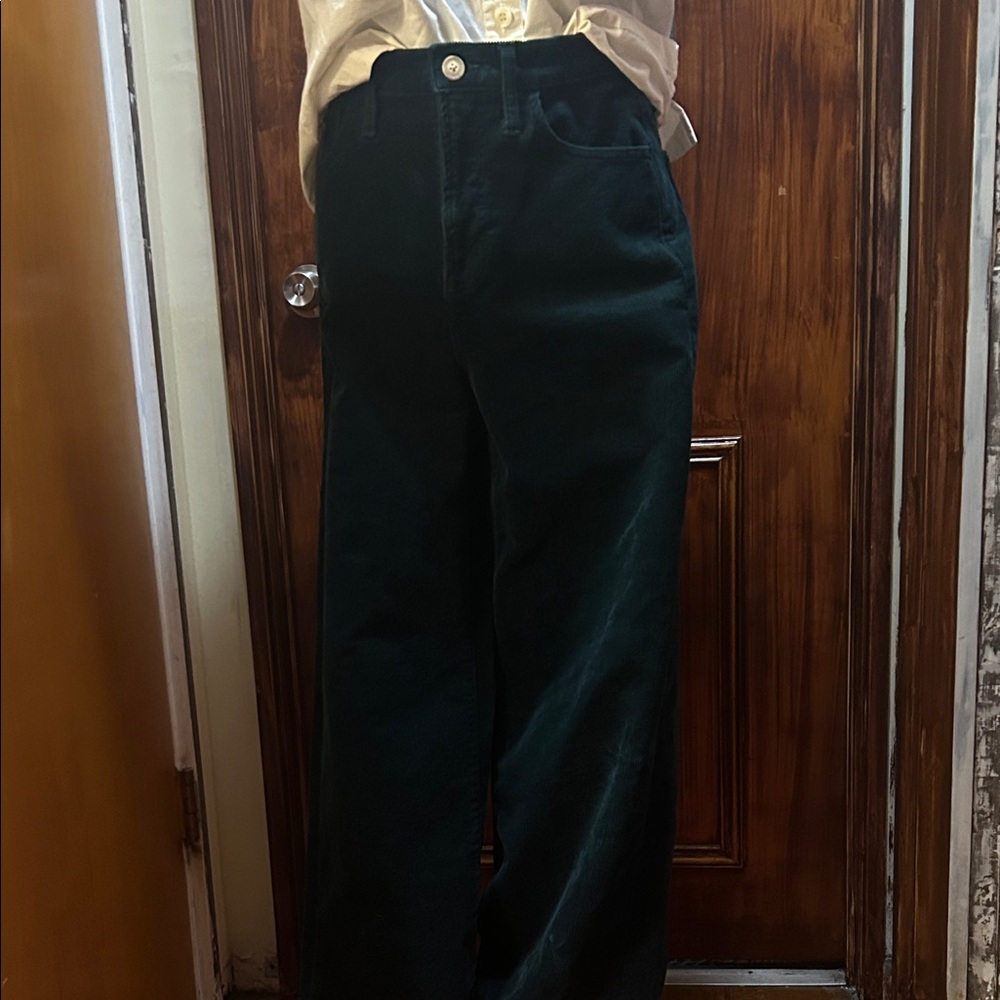 Women's Hunter Green Corduroy Pants